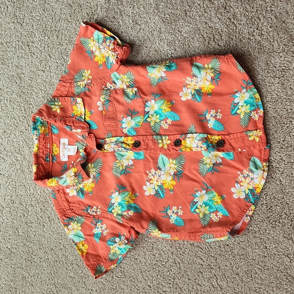 Toddler boy Hawaiian shirt, Cat & Jack, size 18 months - Picture 1 of 7